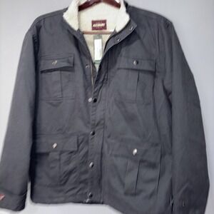Alesbury Mens Sherpa Lined Field Utility Jacket Dark Grey Size XL Brand NWT